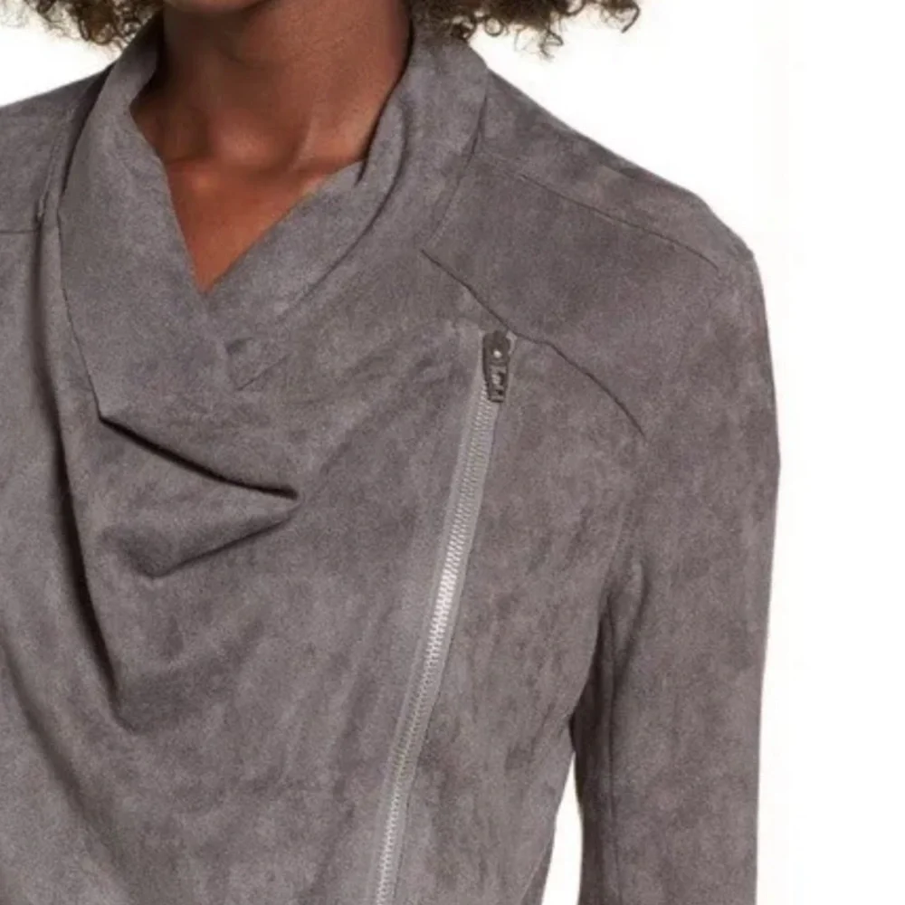 • BLANKNYC • Drape Front Faux Suede Jacket